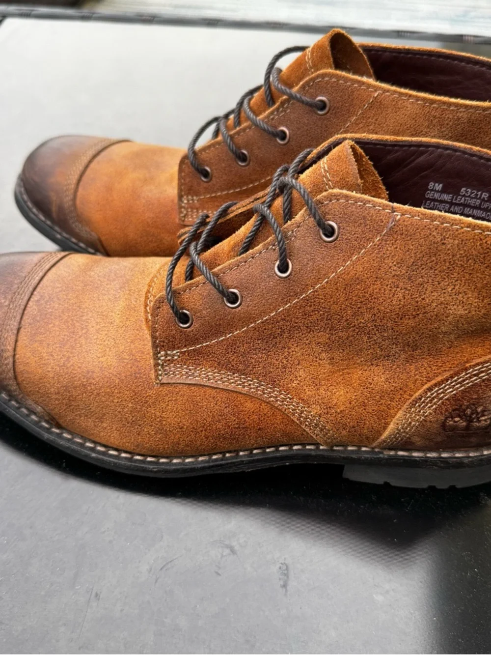 Timberland Earthkeepers Two Tone Leather City Premium Chelsea Lace Up Boots 8